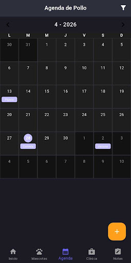 Pantalla agenda Kamba